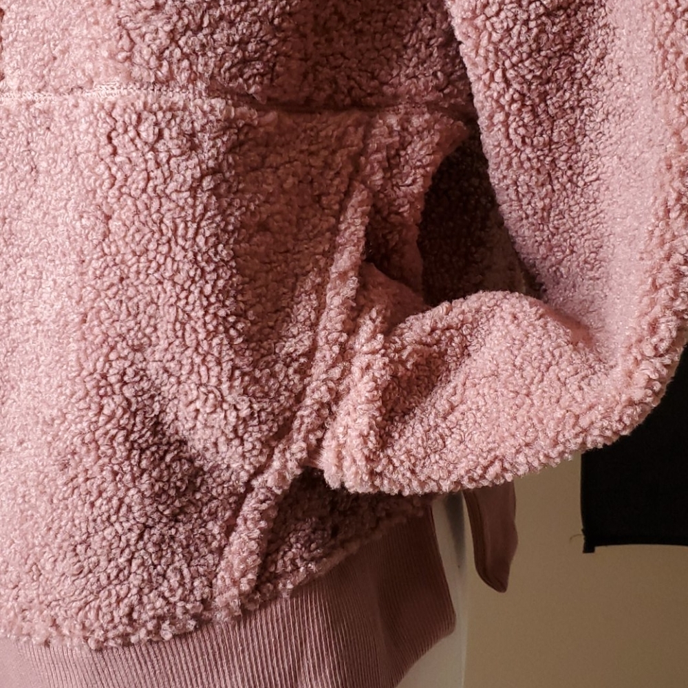NWOT Joy Lab Quarter Zip Sherpa Jacket - Picture 3 of 9